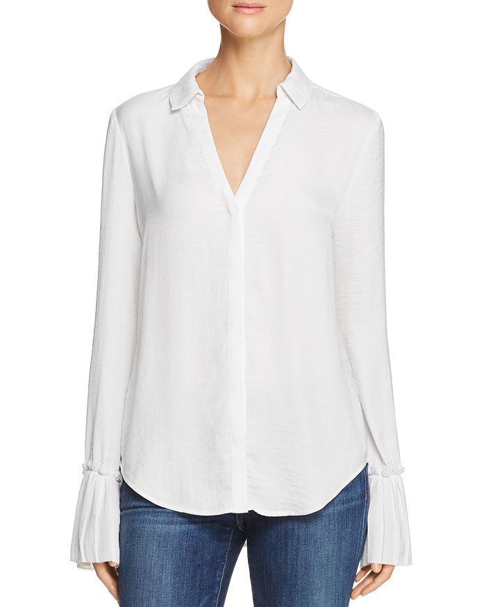 PAIGE Abriana Pleated-Cuff Shirt | Bloomingdale's