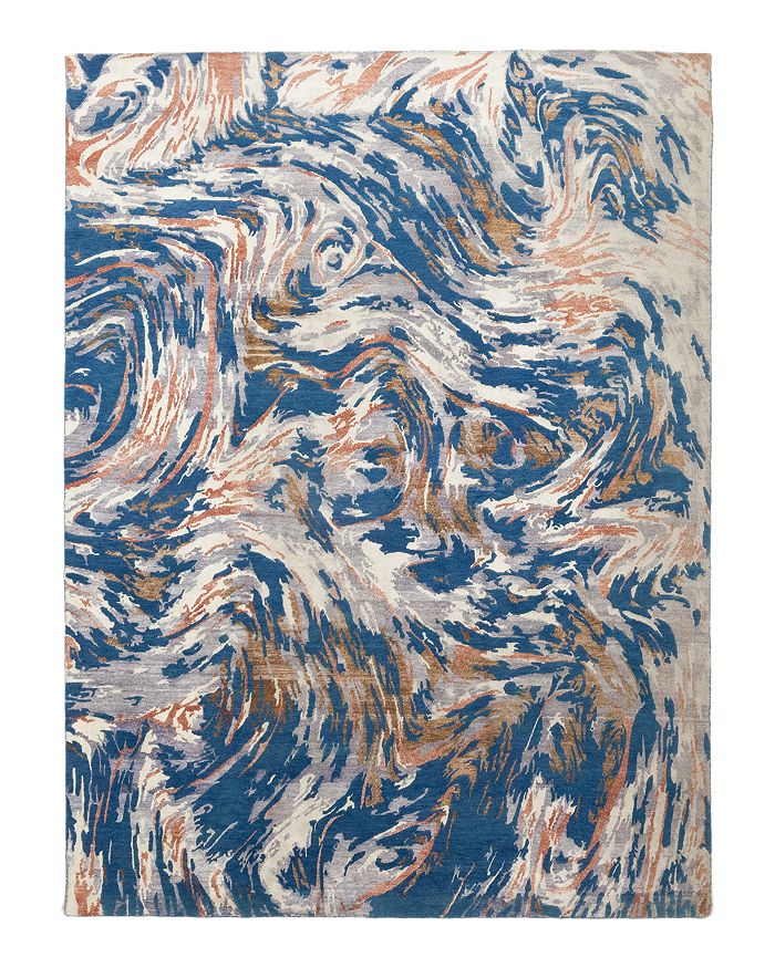 Bloomingdale's Solo Rugs Modern 18 Hand-knotted Area Rug, 9' 2 X 12' 3 In Blue
