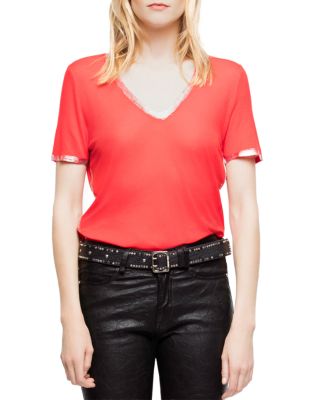 T-shirt Zadig & Voltaire Tino Deluxe - Bleu Pétrole En Cachemire Mélangé Taille S Occasion