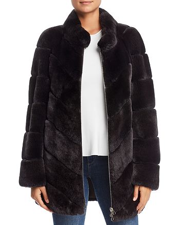 Maximilian Furs - Rabbit Fur Coat- 100% Exclusive