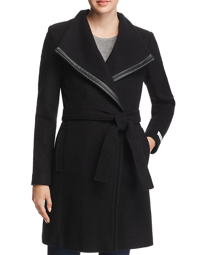 Calvin Klein Belted Asymmetric Front Coat | Bloomingdale's