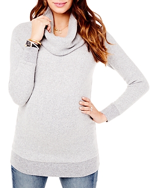 Shop Ingrid & Isabel Maternity Cowl Neck Sweater In Heather Gray