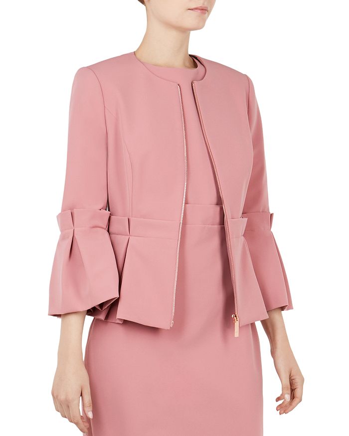 Pleated peplum jacket on sale