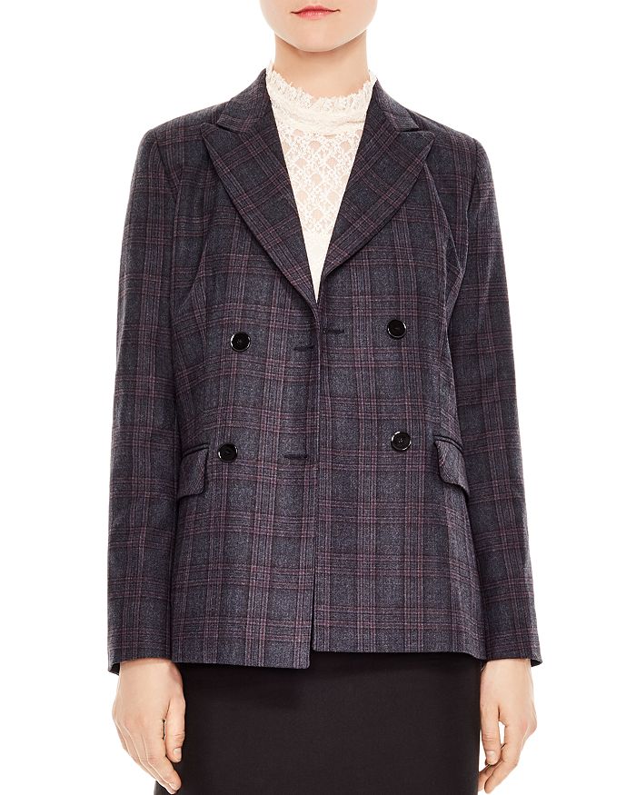 Sandro plaid blazer store