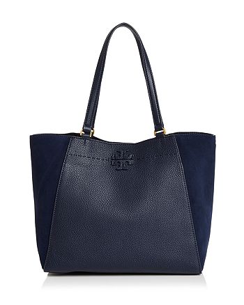 Tory Burch McGraw Medium Suede & Leather Tote | Bloomingdale's
