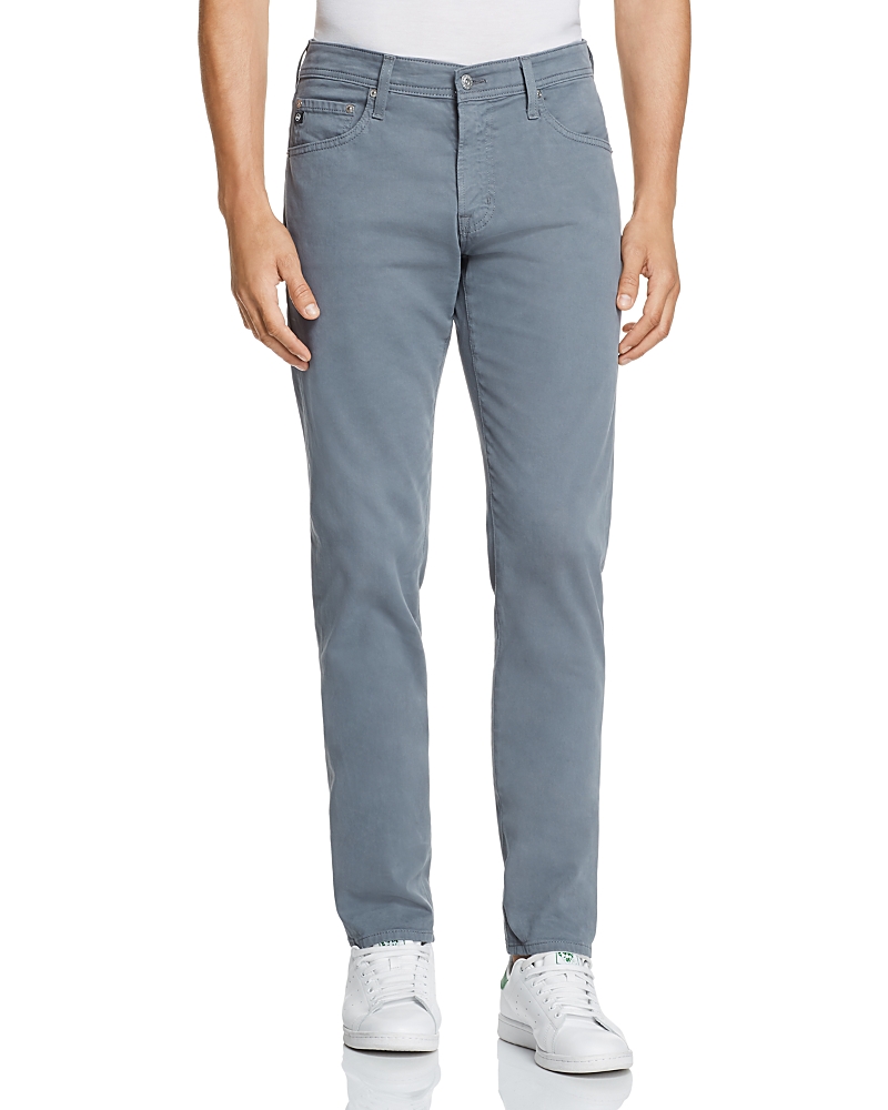 Ag Tellis Slim Fit Five-pocket Pants In Autumn Fog Gray