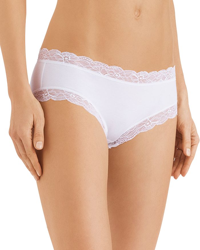 HANRO COTTON LACE HIPSTER,72438