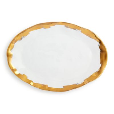 VIETRI - Gold Brushstroke Oval Platter - 100% Exclusive