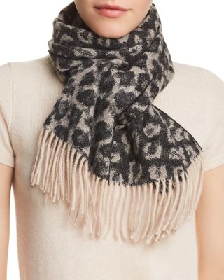 leopard cashmere scarf