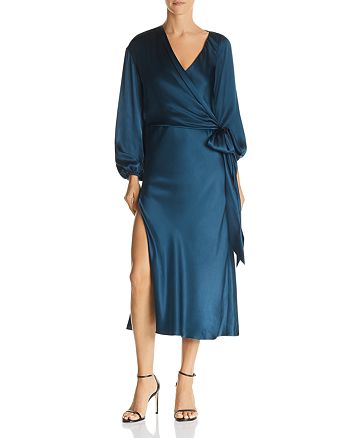Michelle Mason Silk Faux-Wrap Dress | Bloomingdale's