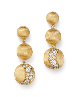 Marco Bicego 18K Yellow Gold Africa Precious Diamond Boules Drop Earrings
