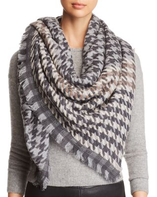 Jane Carr Houndstooth Scarf | Bloomingdale's