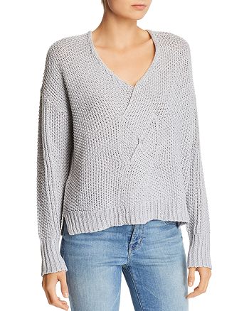 Moon & Meadow Angie Cable Twist-Front Sweater | Bloomingdale's