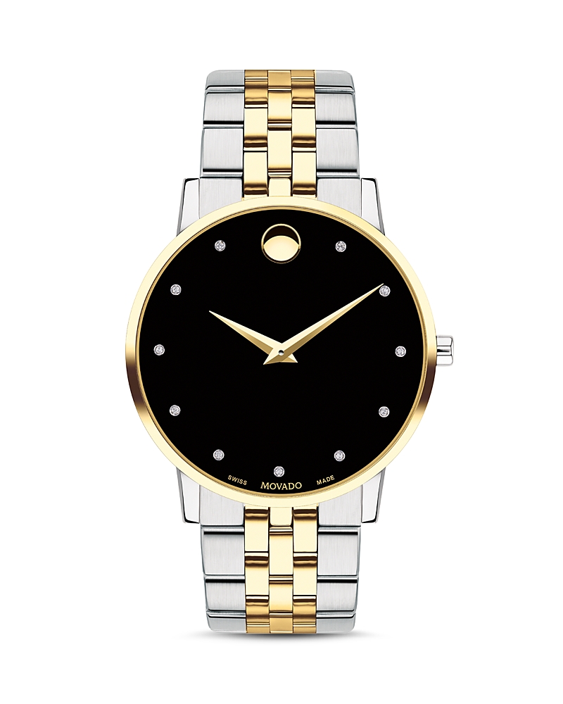 Movado Museum Classic Two-Tone Diamond-Index Watch, 40mm