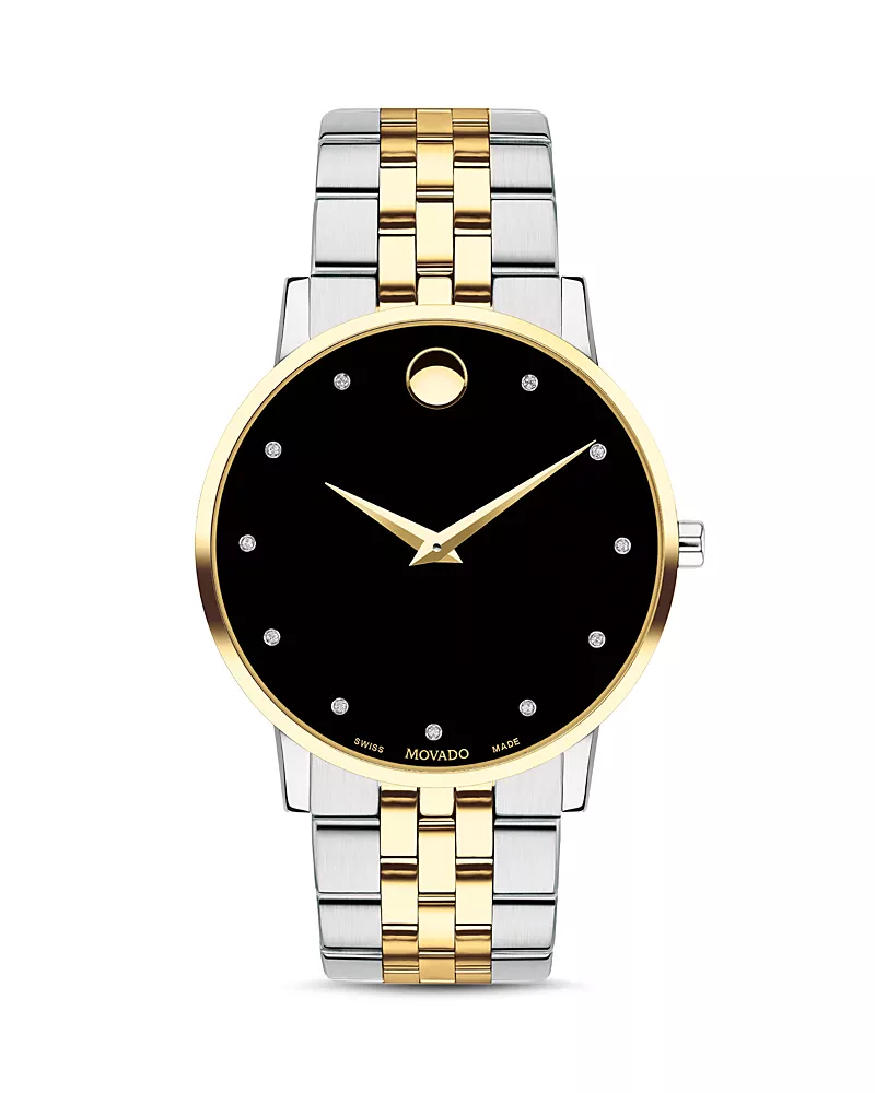 Movado Museum Classic Two-Tone Diamond-Index Watch, 40mm
