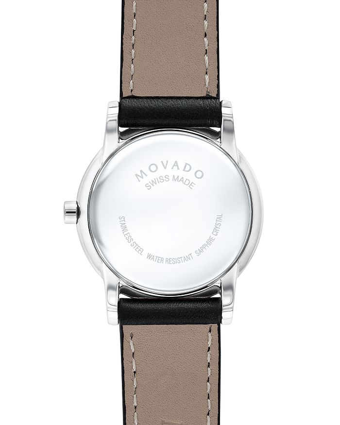 Shop Movado Museum Classic Black Leather Strap Watch, 28mm