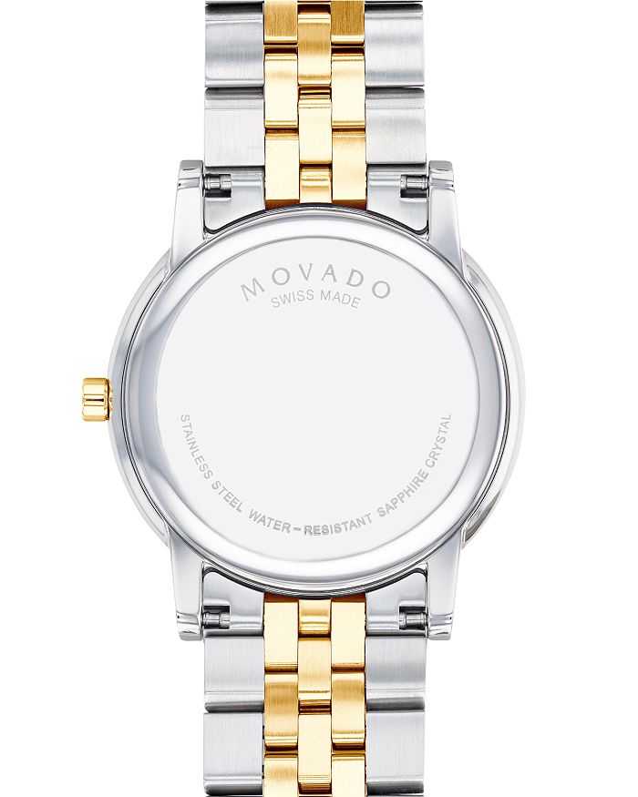 Shop Movado Museum Classic Two-tone Watch, 40mm In Black/multi