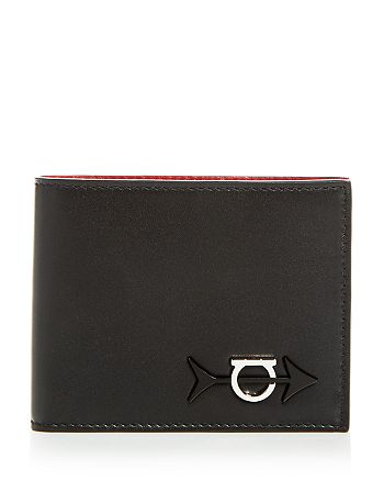 Salvatore Ferragamo Gancini Arrow Leather Bi-Fold Wallet | Bloomingdale's