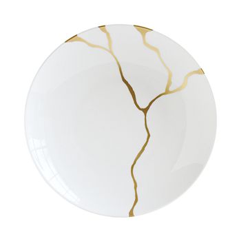 Bernardaud - Kintsugi-Sarkis Deep 24K Gold Round Dish