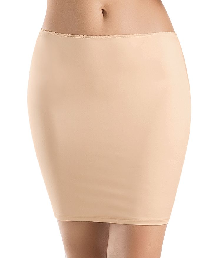Shop Hanro Satin Deluxe Slip Skirt In Natural