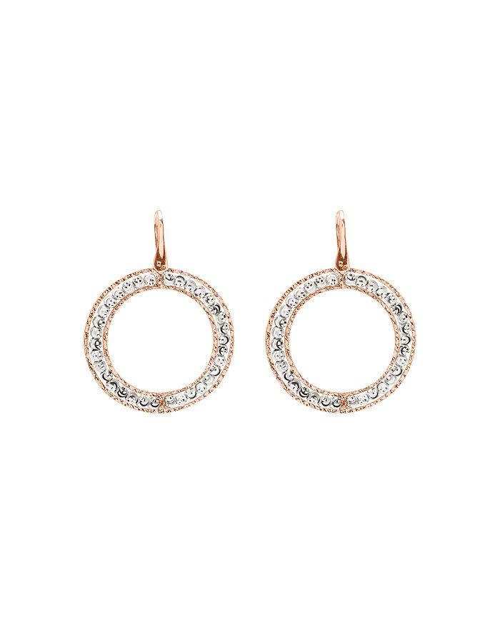 Officina Bernardi Beaded Loop Drop Earrings In Rose Gold
