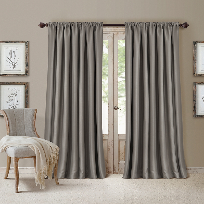 Shop Elrene Home Fashions All Seasons Blackout Curtain Panel, 52 X 84 In Silver