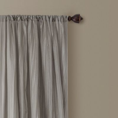 Athena 52&amp;quot; x 84&amp;quot; Crinkled Curtain Panels, Pair with Scarf Valance