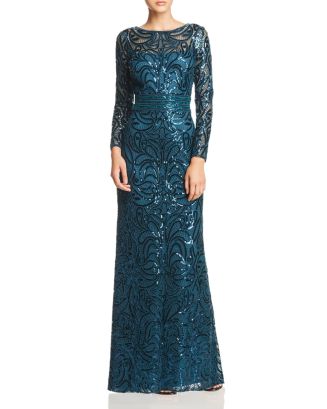 Tadashi Shoji Embellished Lace Gown | Bloomingdale's