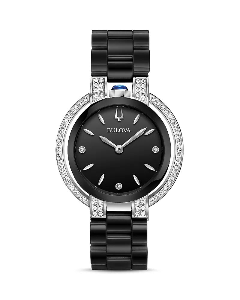 Bulova Rubaiyat Black Dial Watch, 35mm