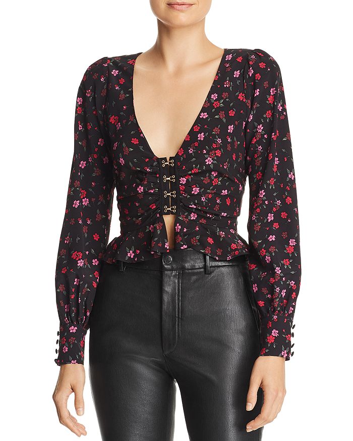 For love and lemons isabella hot sale ruched top