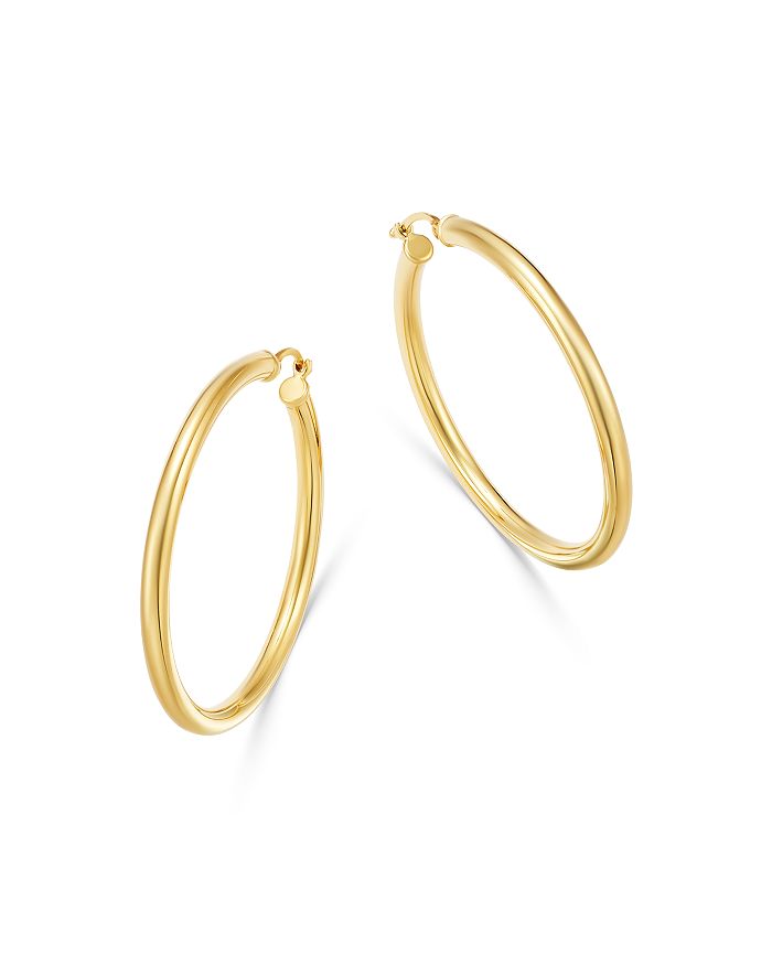 Moon & Meadow Hoop Earrings in 14K Yellow Gold - 100% Exclusive ...