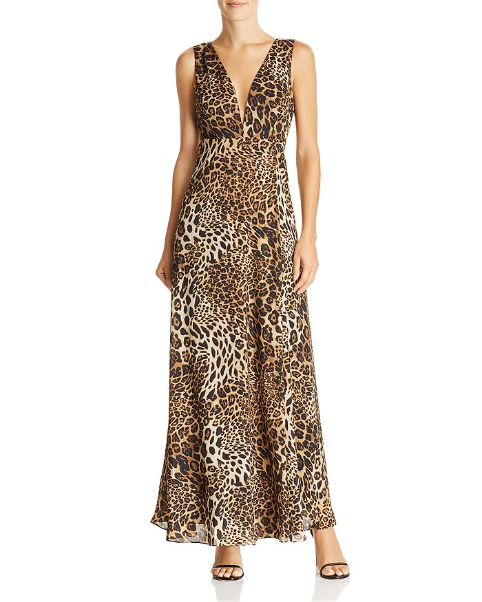 AQUA Leopard Print Maxi Wrap Dress - 100% Exclusive | Bloomingdale's