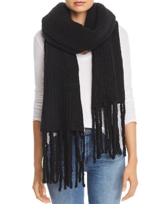 Fringed Scarf Jaden Rib Knit Blanket Scarf Jaden Rib Knit Blanket