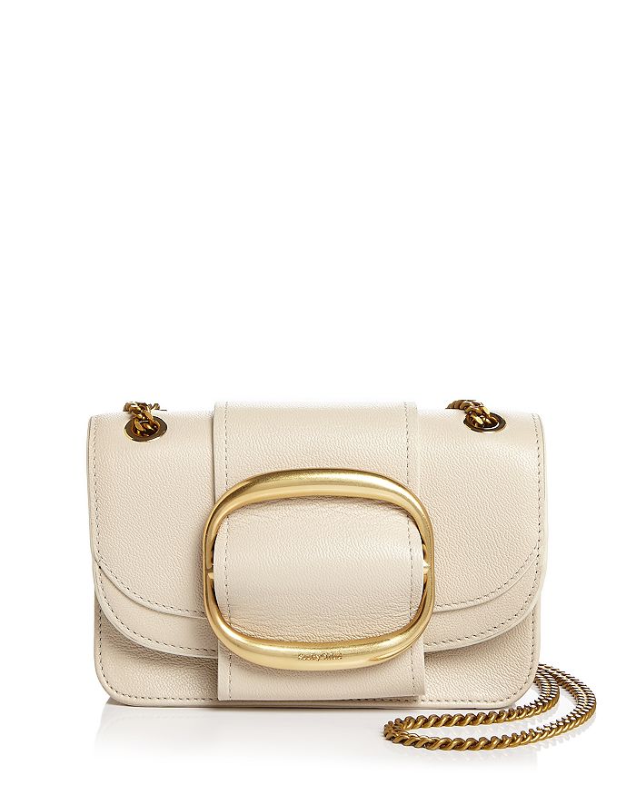 See by Chloé Hopper Small Oversized Buckle Leather Crossbody ...