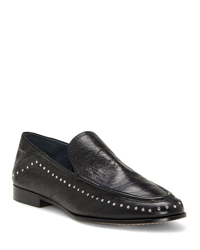 VINCE CAMUTO Women's Jendeya Studded Leather Loafer | Bloomingdale's