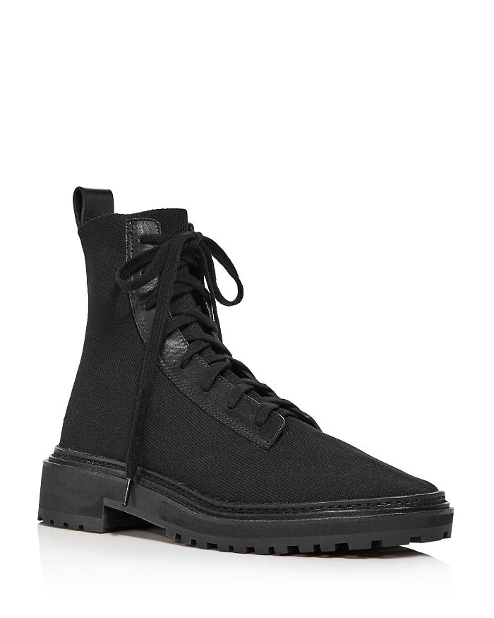 LOEFFLER RANDALL WOMEN'S BRADY KNIT LACE-UP BOOTS,BRADY-KNT