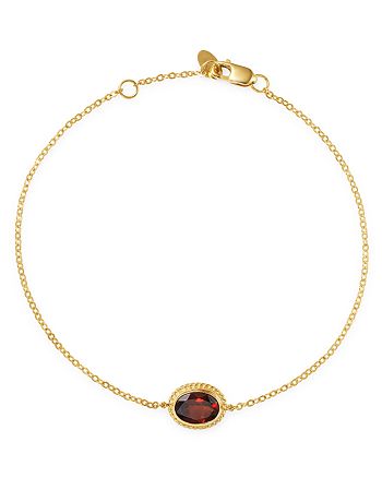 Bloomingdale's - Garnet Oval Bracelet in 14K Yellow Gold - 100% Exclusive