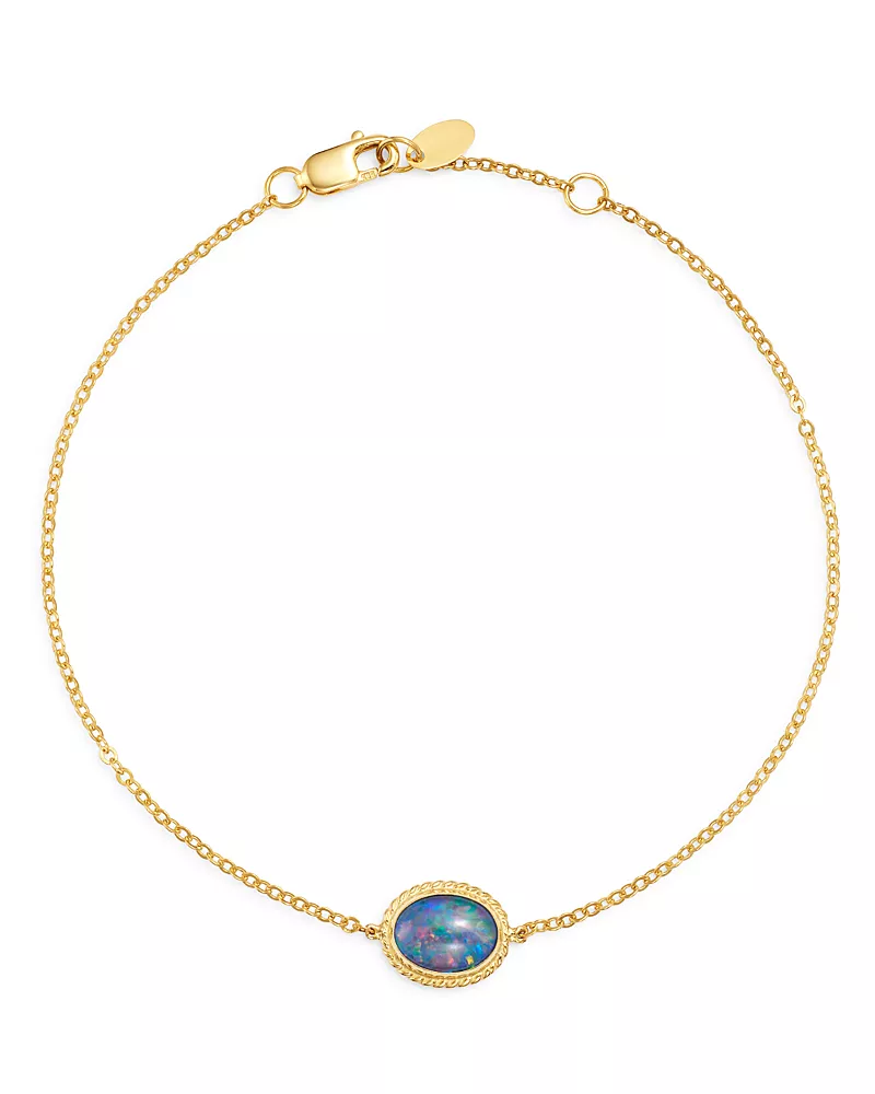 Bloomingdale's Fine Collection Opal Oval Bracelet in 14K Yellow Gold
