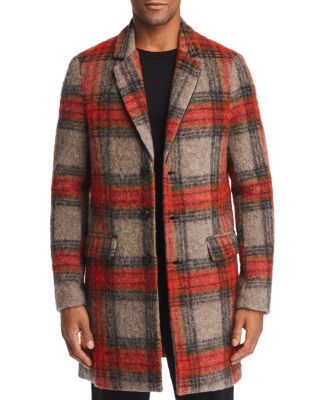 mens plaid topcoat