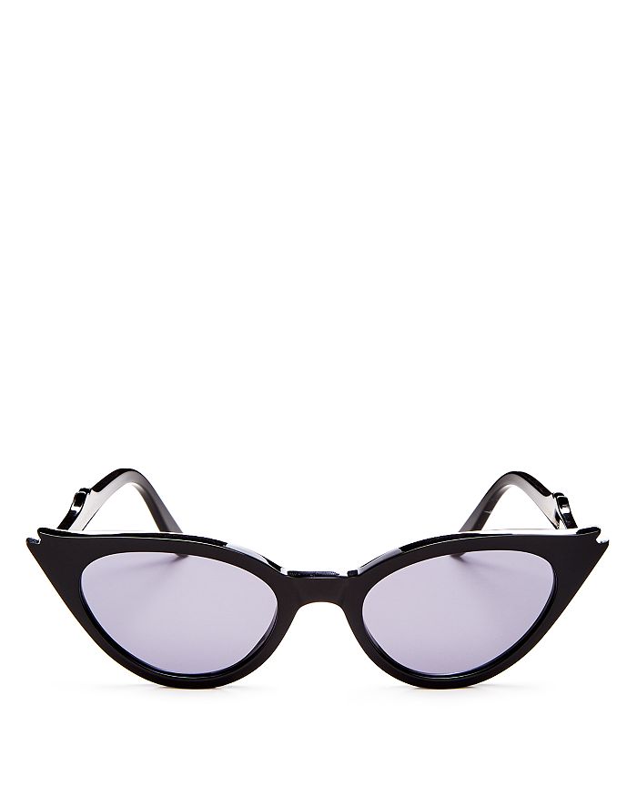 Illesteva Women's Isabella Cat Eye Sunglasses, 52mm In Matte Black/gray
