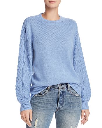 Rebecca Minkoff Penny Cable-Sleeve Sweater | Bloomingdale's