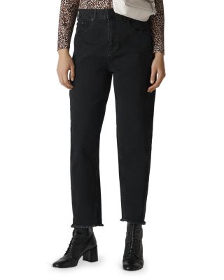 Whistles - High Rise Barrel Leg Jeans in Black