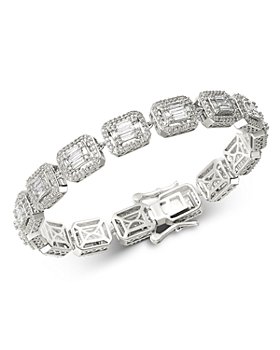 Bloomingdale's - Diamond Mosaic Statement Bracelet in 14K White Gold, 4.0 ct. t.w. - 100% Exclusive