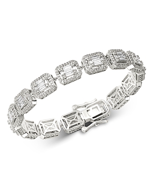 Bloomingdale's Diamond Mosaic Statement Bracelet in 14K White Gold, 4.0 ct. t.w. - 100% Exclusive