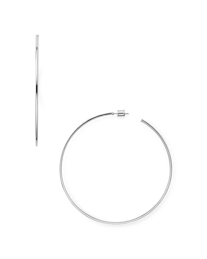 Aqua Large Hoop Earrings In 18k Gold-plated Sterling Silver Or Sterling Silver - 100% Exclusive In Silver