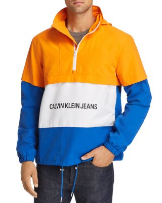 calvin klein windbreaker jacket with block logo