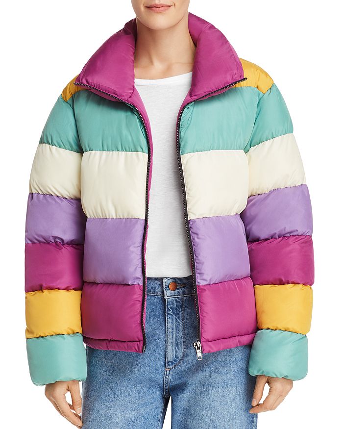 Glamorous Multicolored Puffer Jacket | Bloomingdale's