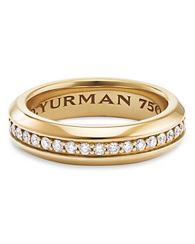 David Yurman - Streamline® Band Ring in 18K Yellow Gold with Diamonds