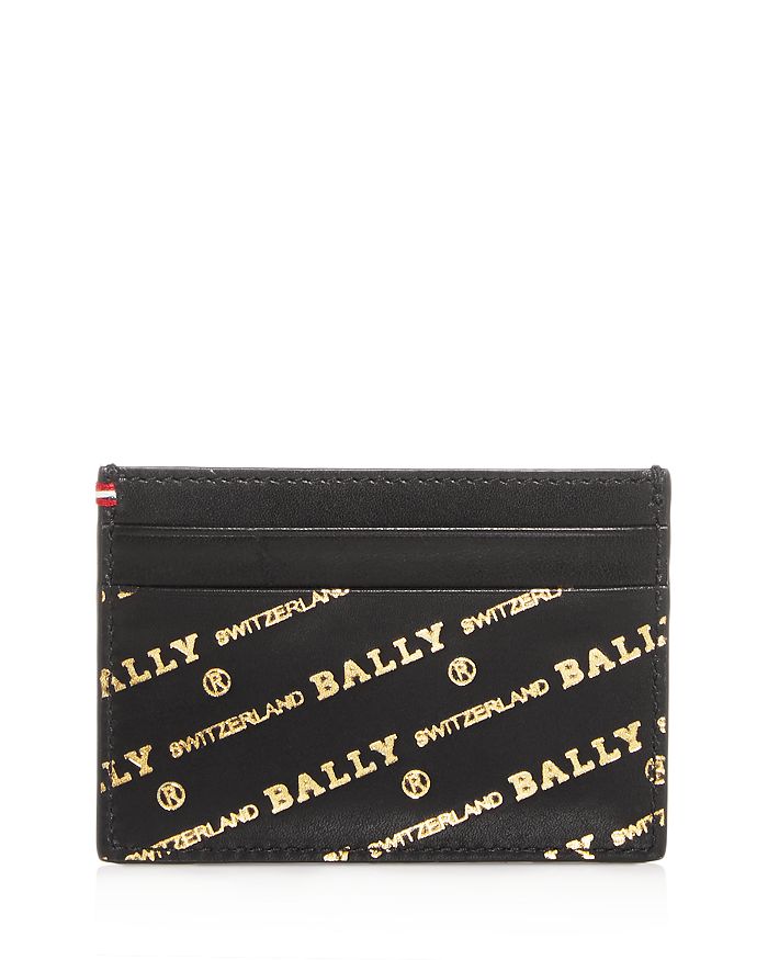 BALLY EMBOSSED LEATHER CARD CASE,6226424