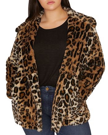 Sanctuary Curve Seeing Spots Leopard Print Faux Fur Jacket | Bloomingdale's